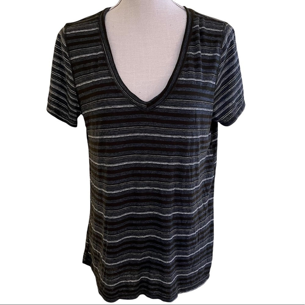 Michael Stars"The Original Tee" Mixed Stripe Tee Shirt O/S